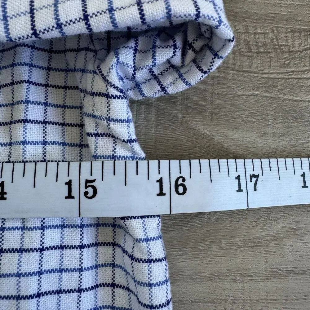 Ralph Lauren Kids Boys Plaid Long Sleeve Button Down Shirt Size 12 Blue White